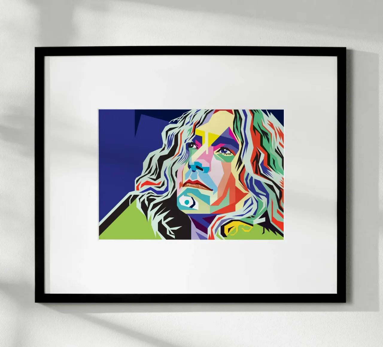 Stile Robert Plant WPAP poster con telaio in alluminio da SW Artwork