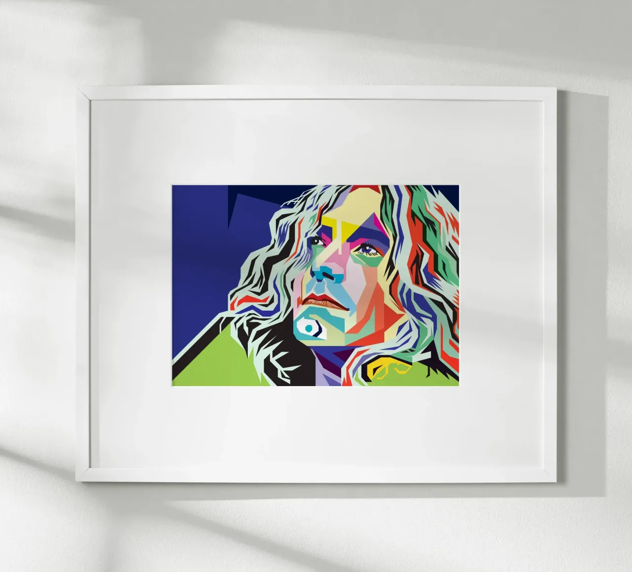 Stile Robert Plant WPAP poster con telaio in alluminio da SW Artwork
