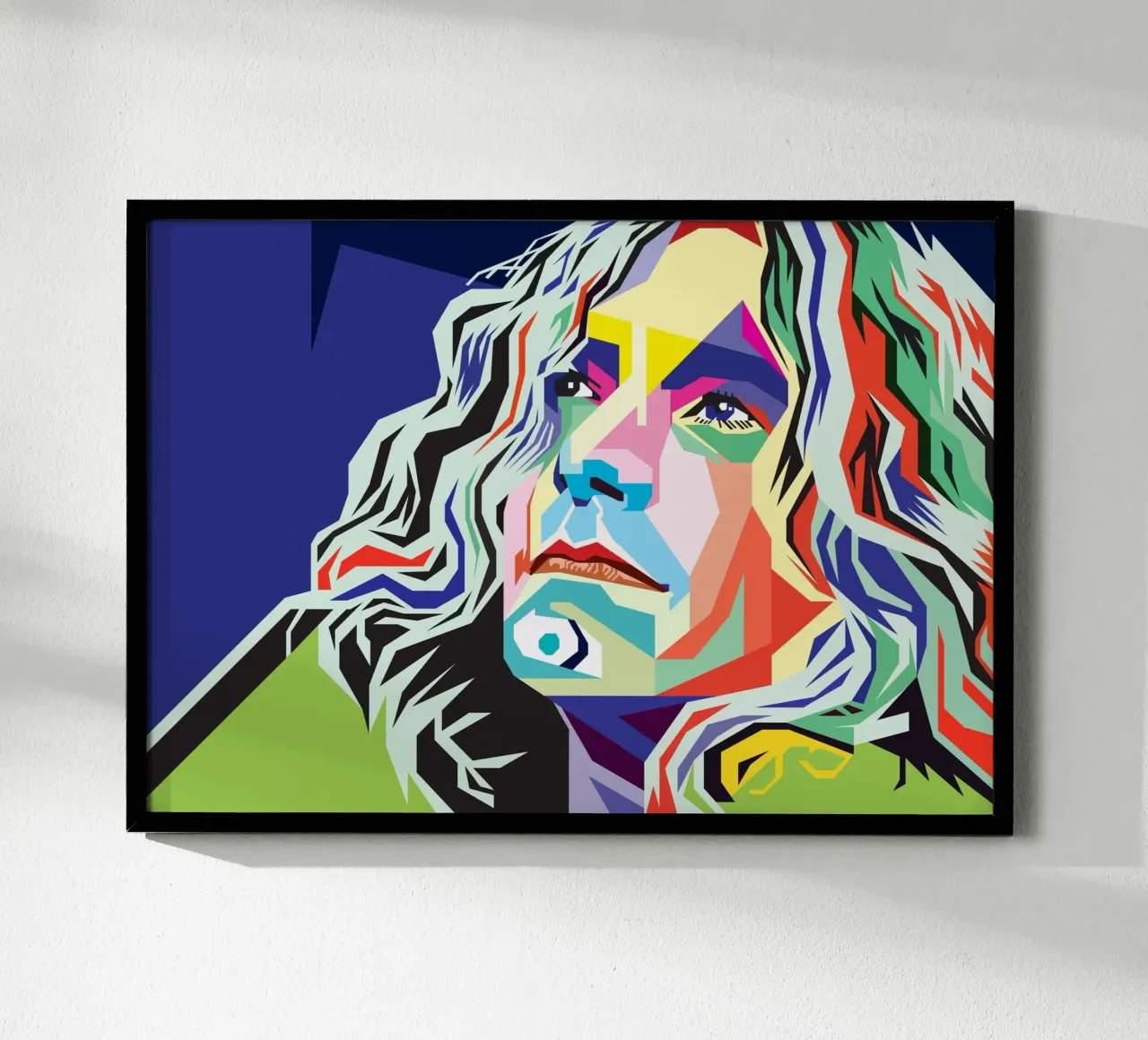 Stile Robert Plant WPAP poster con telaio in alluminio da SW Artwork