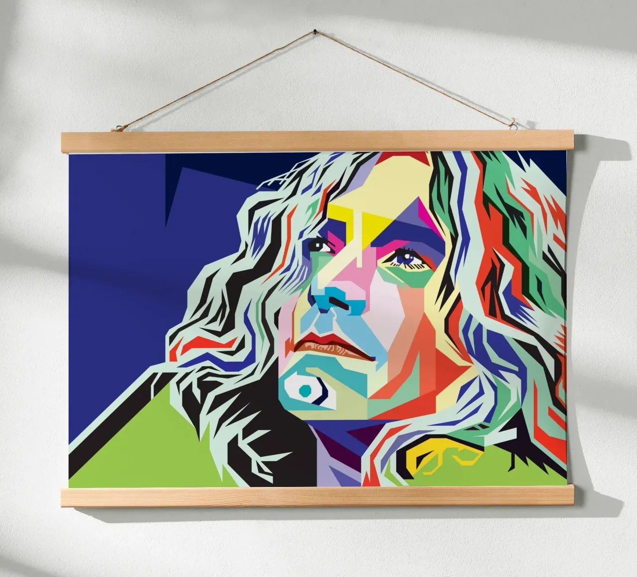 Stile Robert Plant WPAP poster con telaio in alluminio da SW Artwork