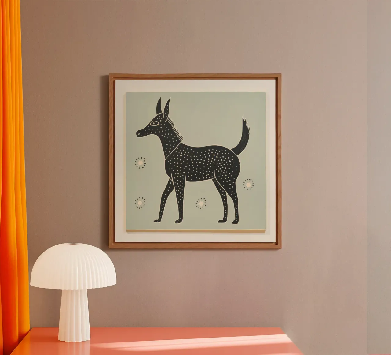 Mulo verde 1 alluminio dibond da Minimal Animal Art