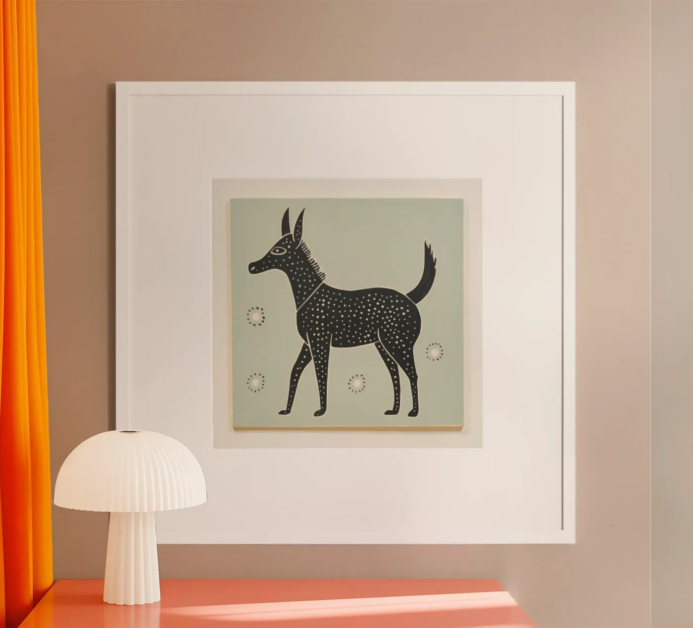 Green Mule poster by Minimal Animal Art