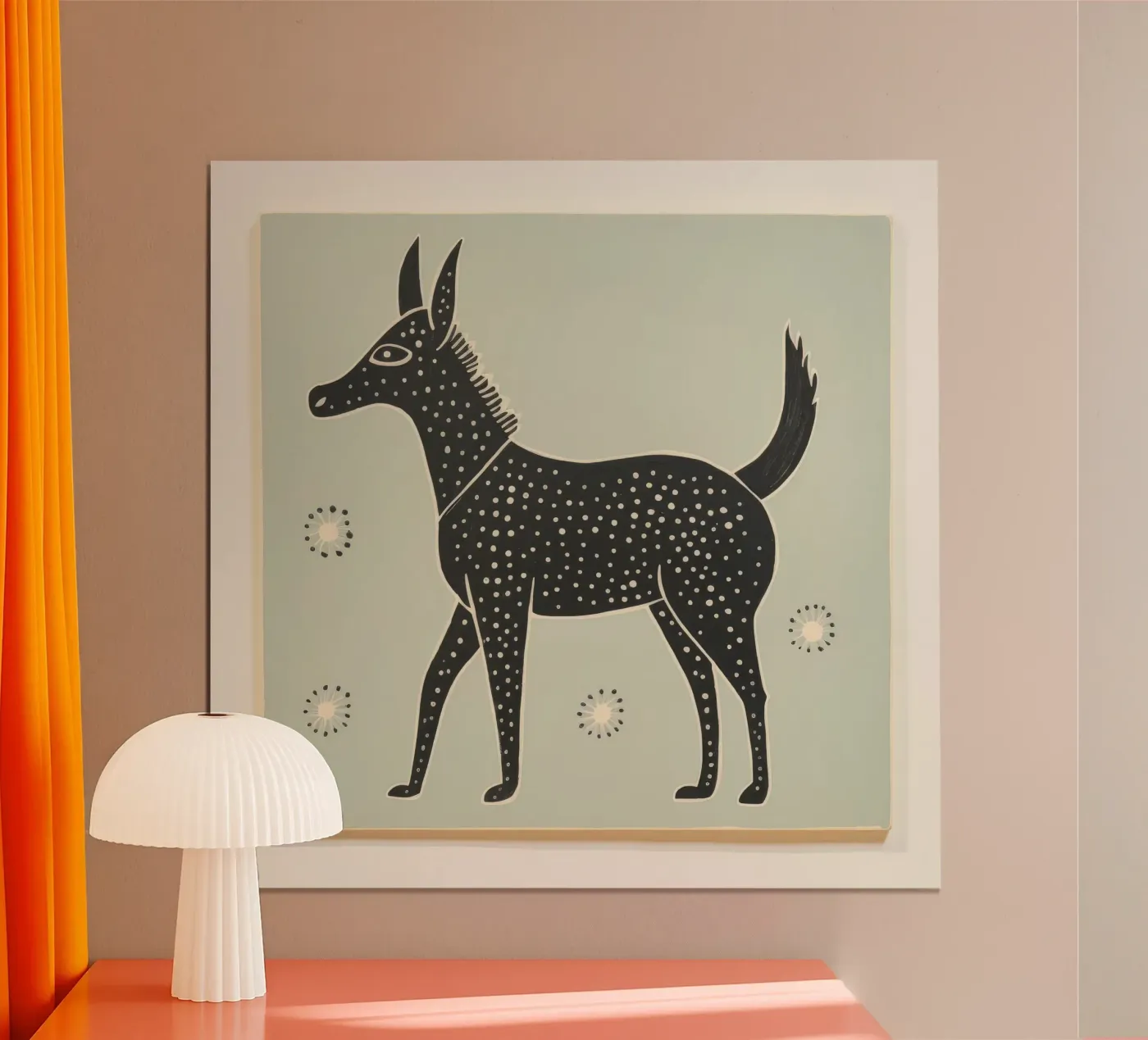 Green Mule poster by Minimal Animal Art