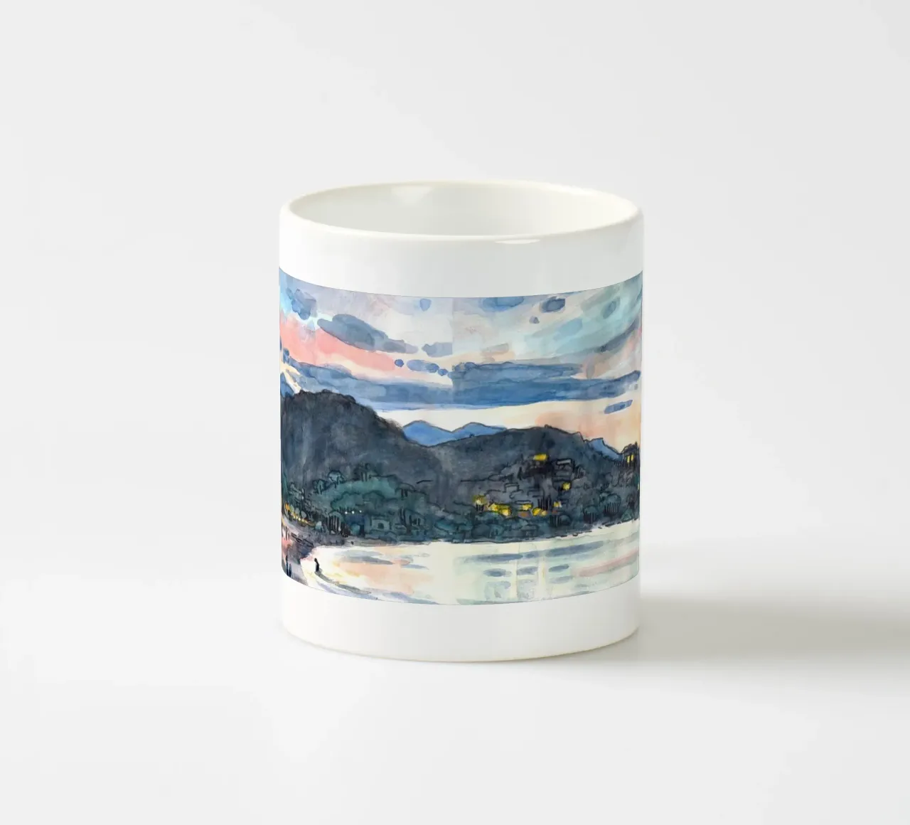 La spiaggia di Favone al tramonto tazza in ceramica da C.WILL