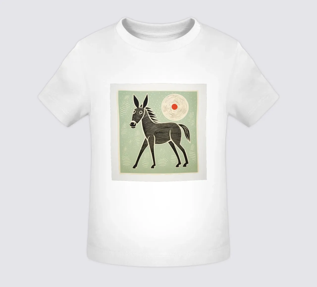 Mulo verde 2 maglietta neonato da Minimal Animal Art