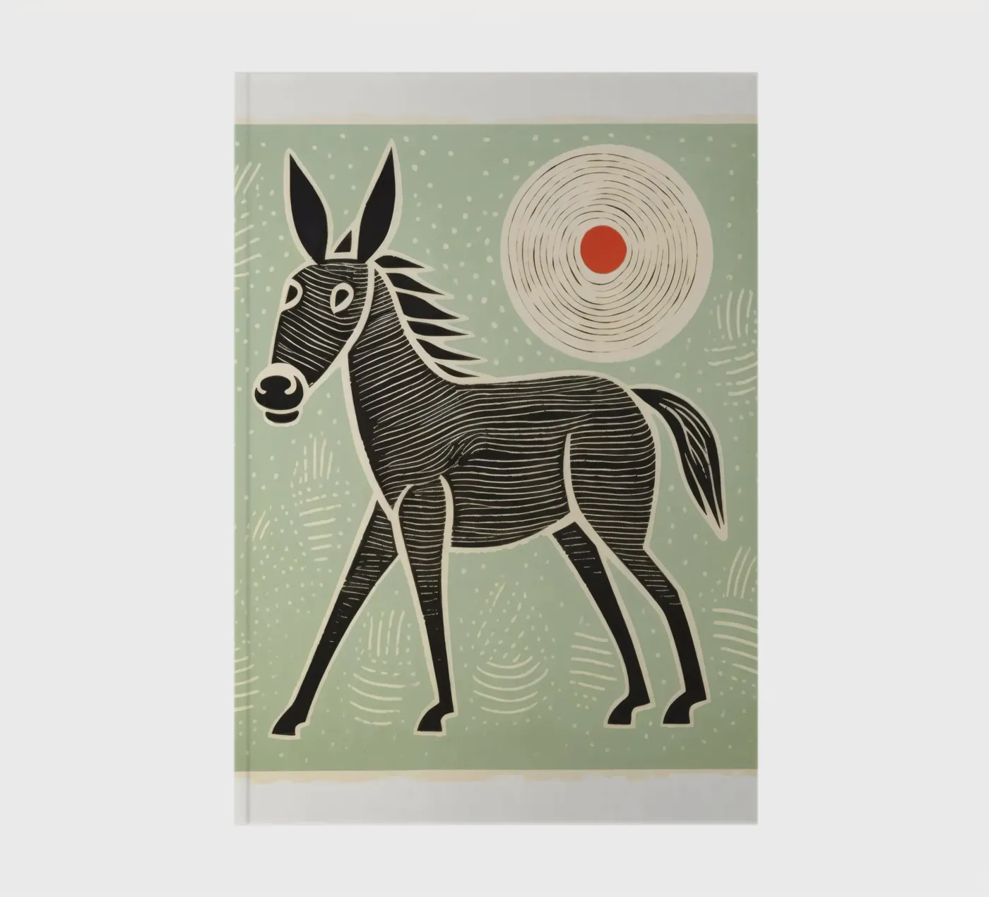 Green Mule notebook by Minimal Animal Art