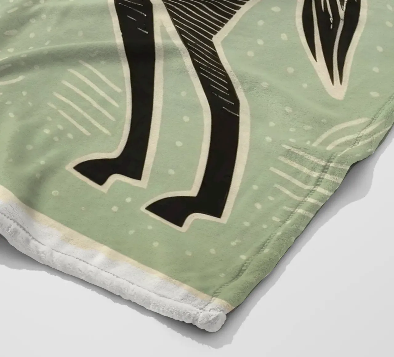 Mulo verde 2 coperta in pile da Minimal Animal Art