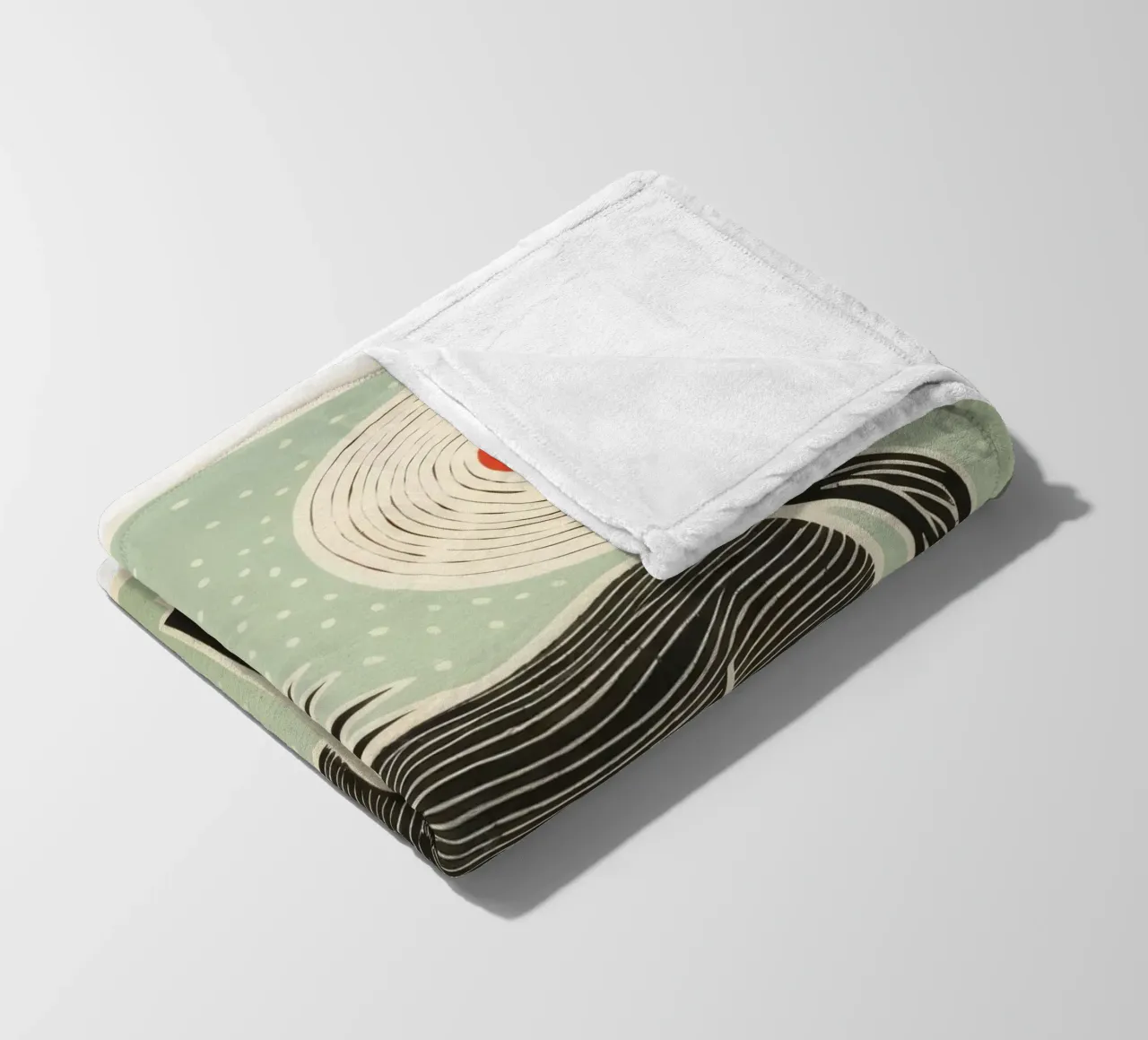 Mulo verde 2 coperta in pile da Minimal Animal Art