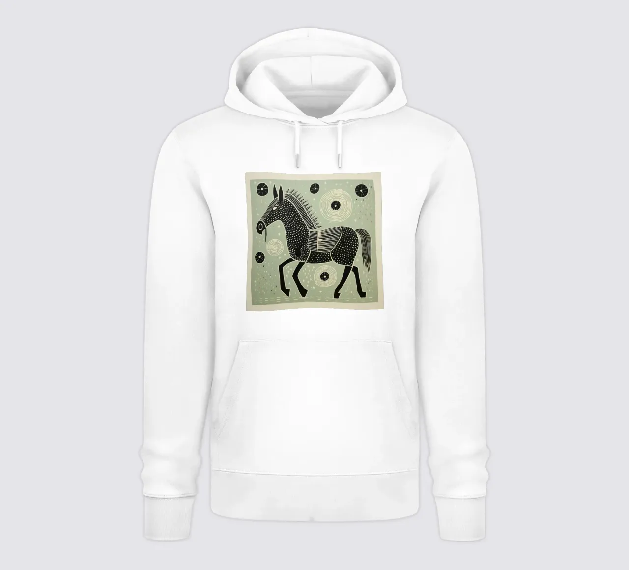 Mulo verde 3 felpa con cappuccio da Minimal Animal Art
