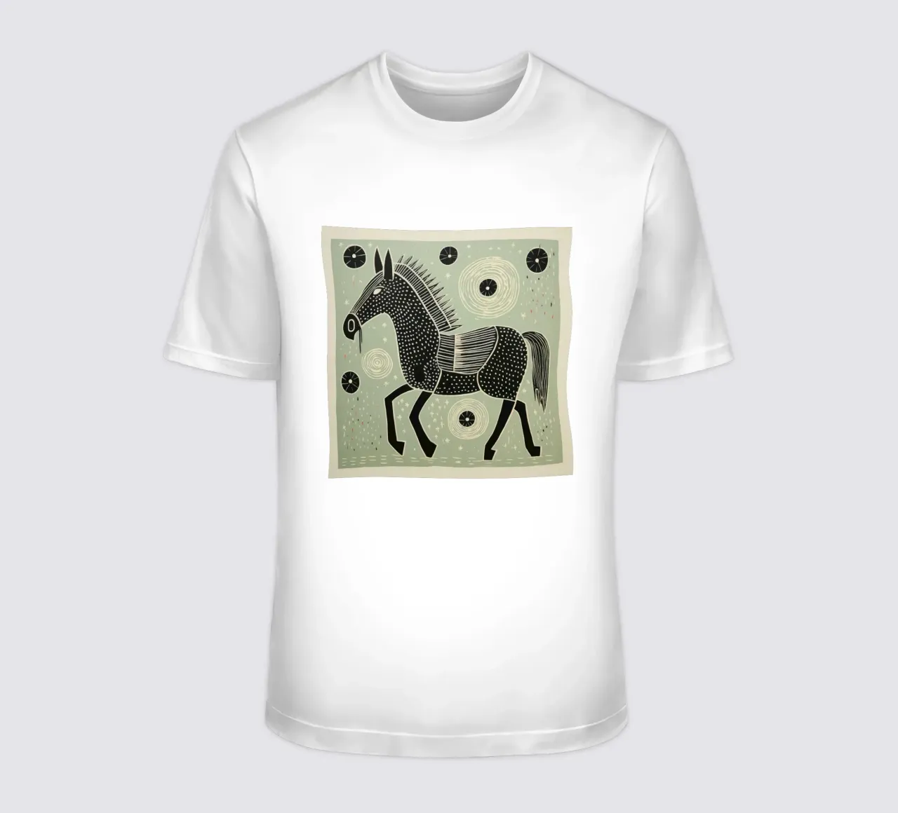 Mulo verde 3 t-shirt da Minimal Animal Art