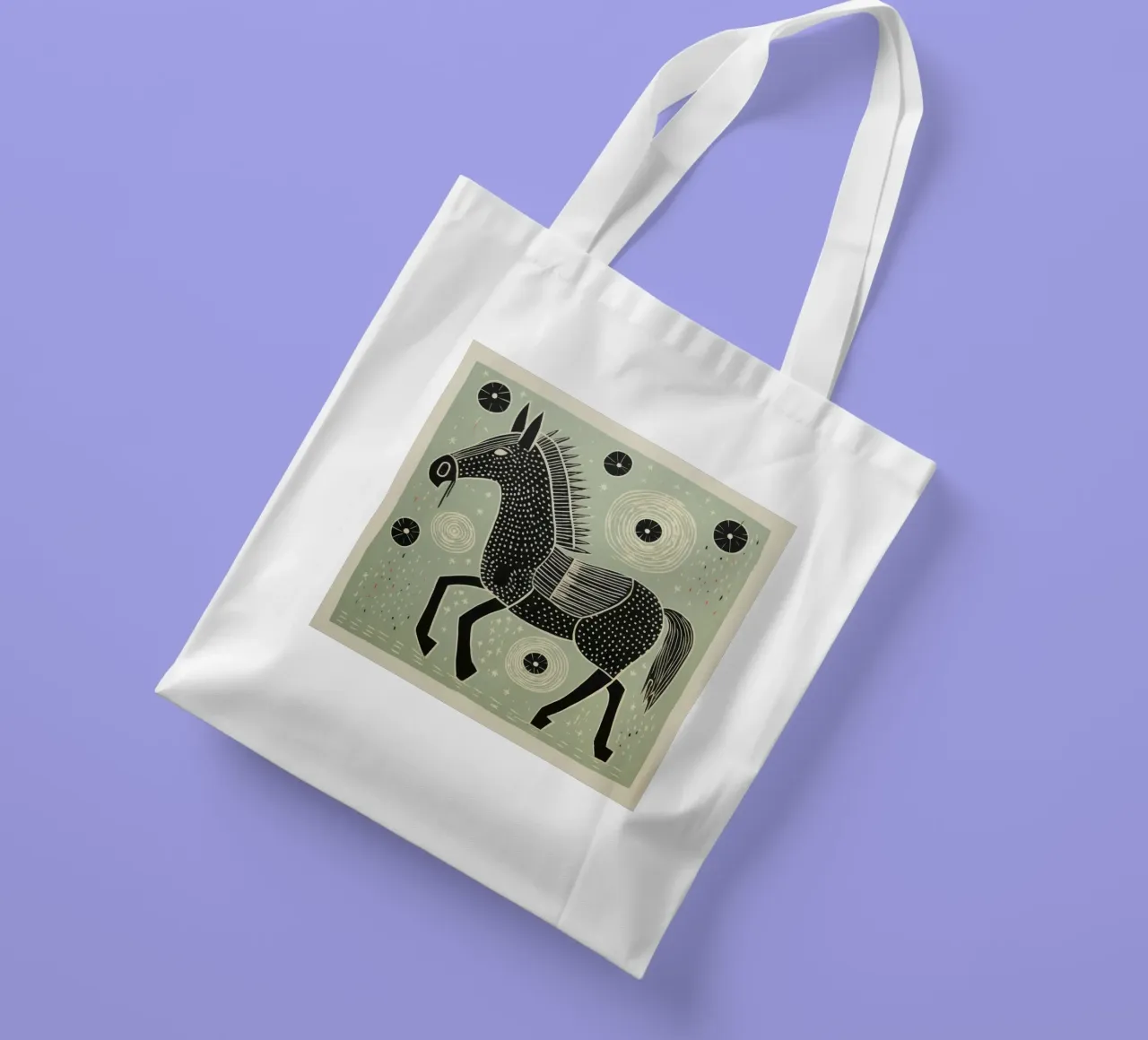 Mulo verde 3 borsa in juta da Minimal Animal Art