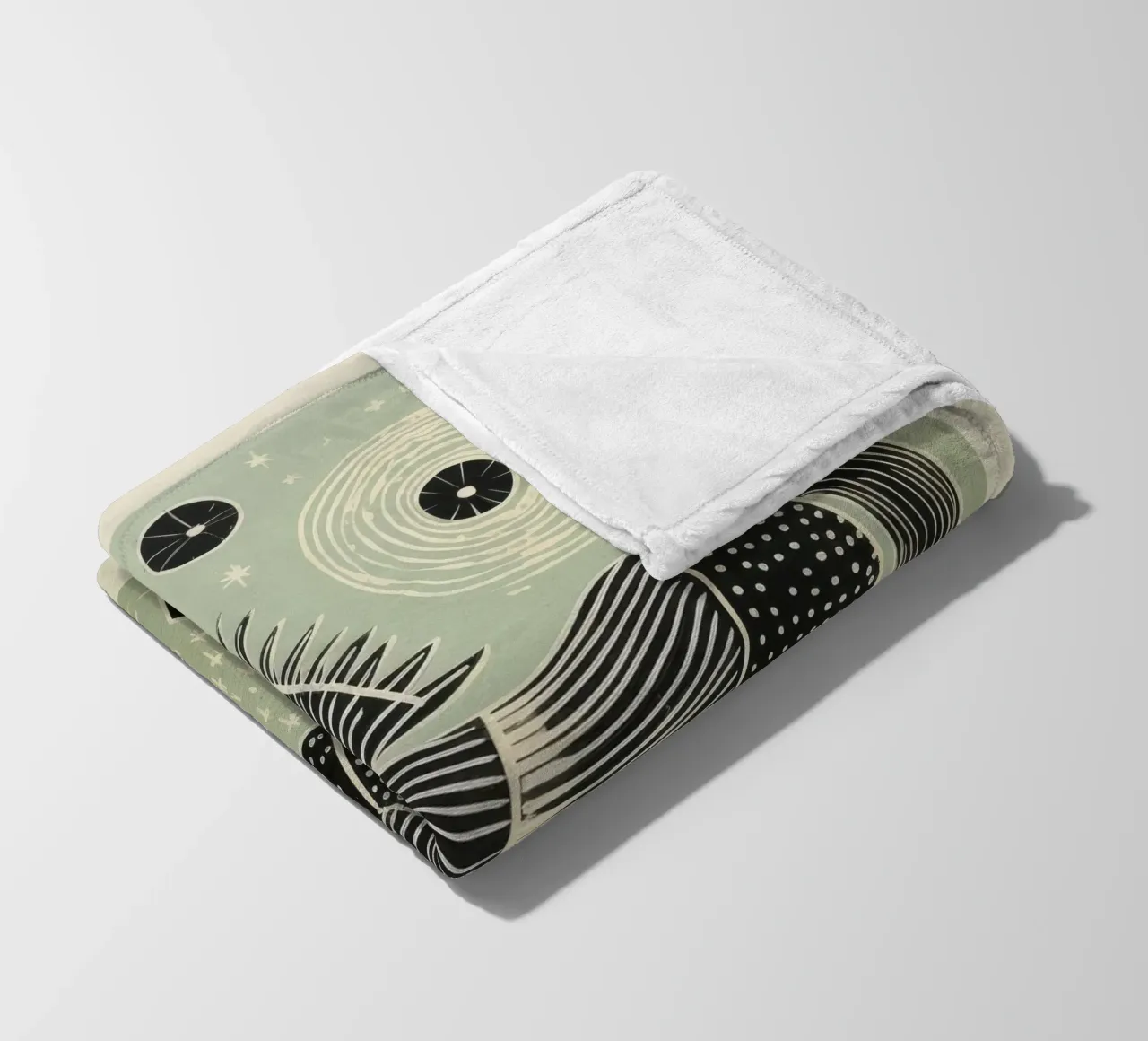 Mulo verde 3 coperta in pile da Minimal Animal Art