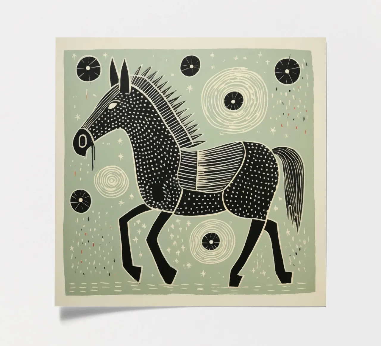 Green Mule 3 sticker sheet by Minimal Animal Art