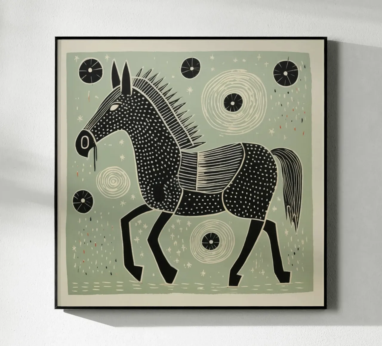 Green Mule acrylic glass by Minimal Animal Art