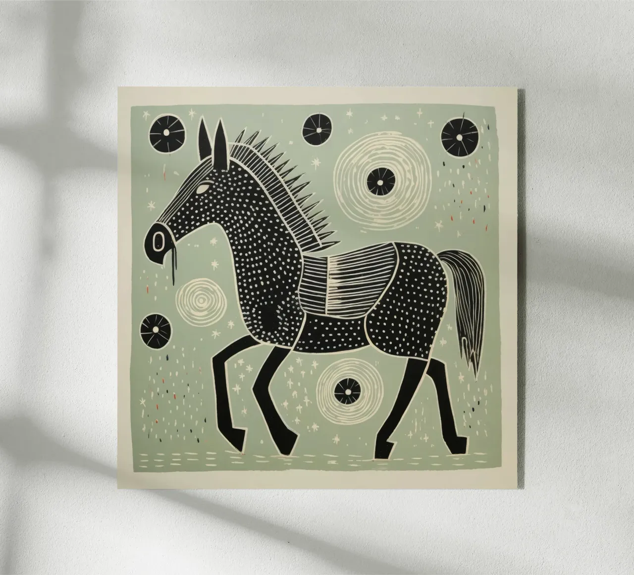 Green Mule acrylic glass by Minimal Animal Art