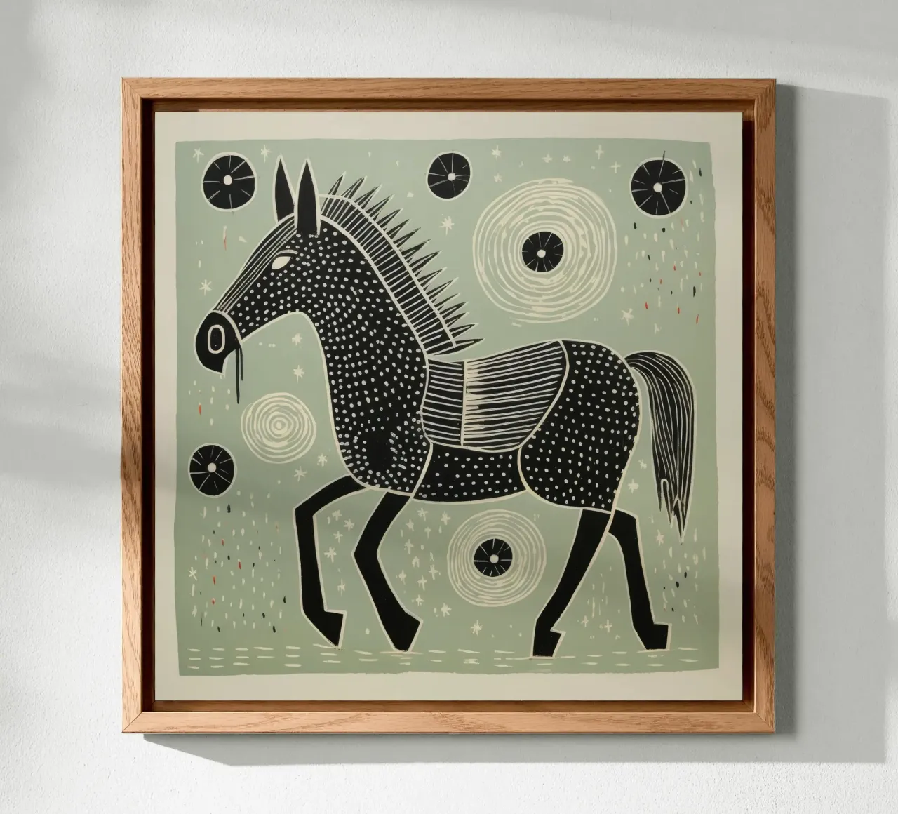 Mulo verde 3 alluminio dibond da Minimal Animal Art