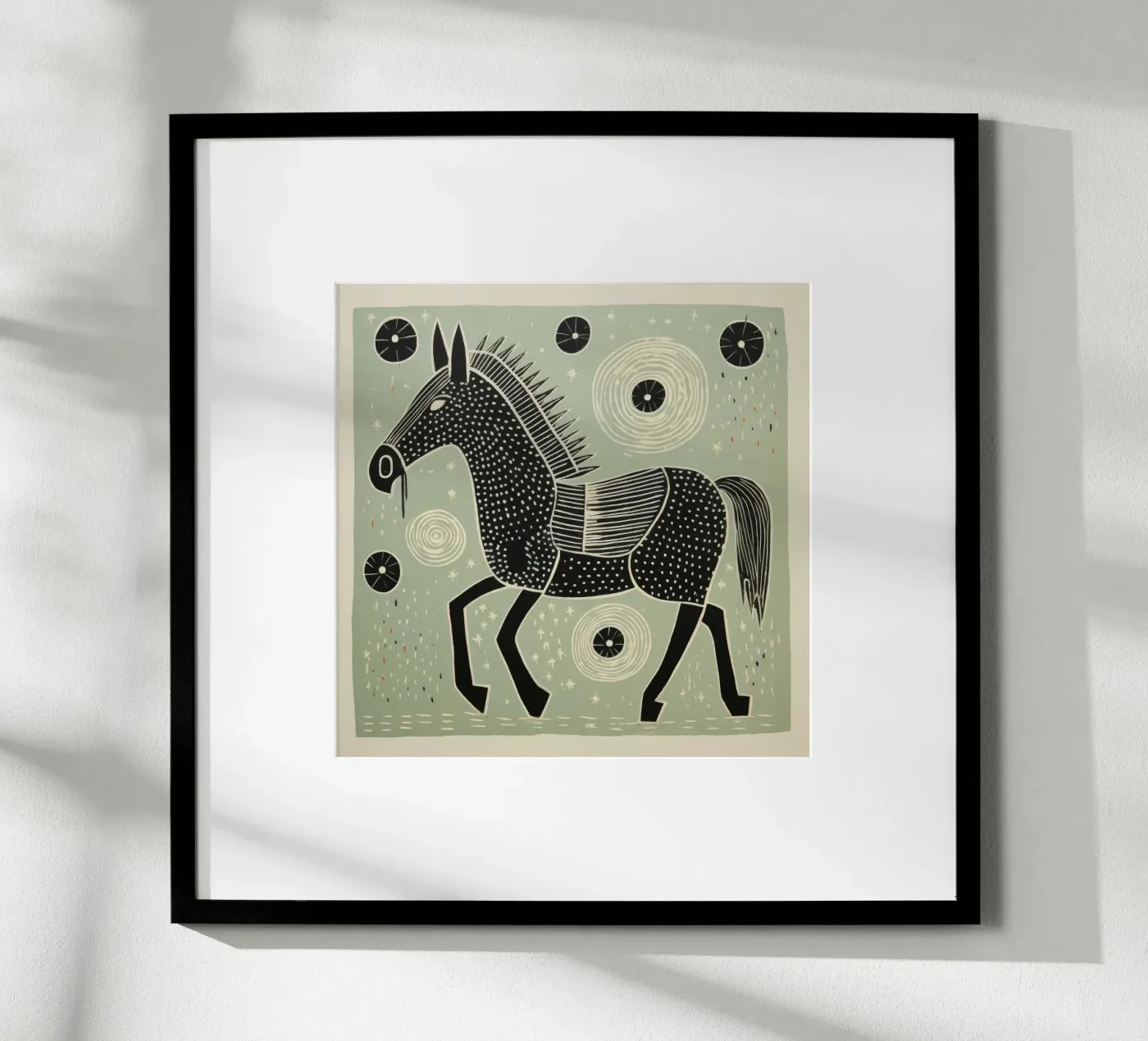 Green Mule poster van Minimal Animal Art