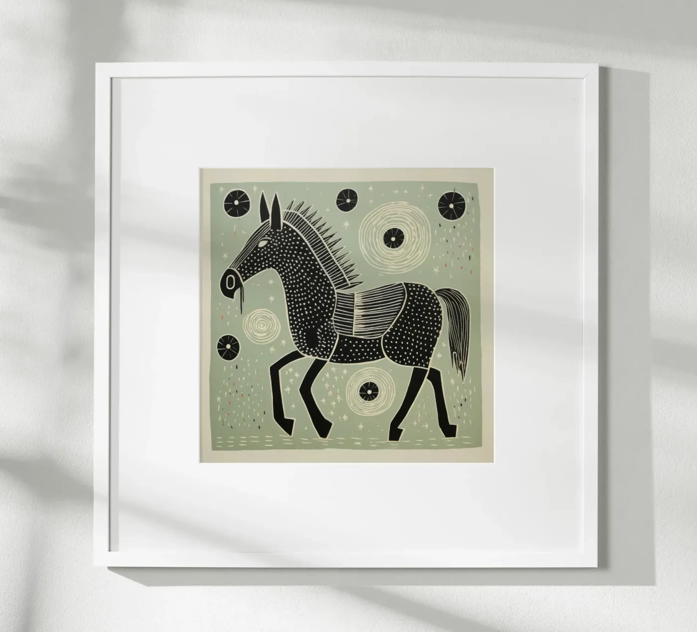 Green Mule poster van Minimal Animal Art