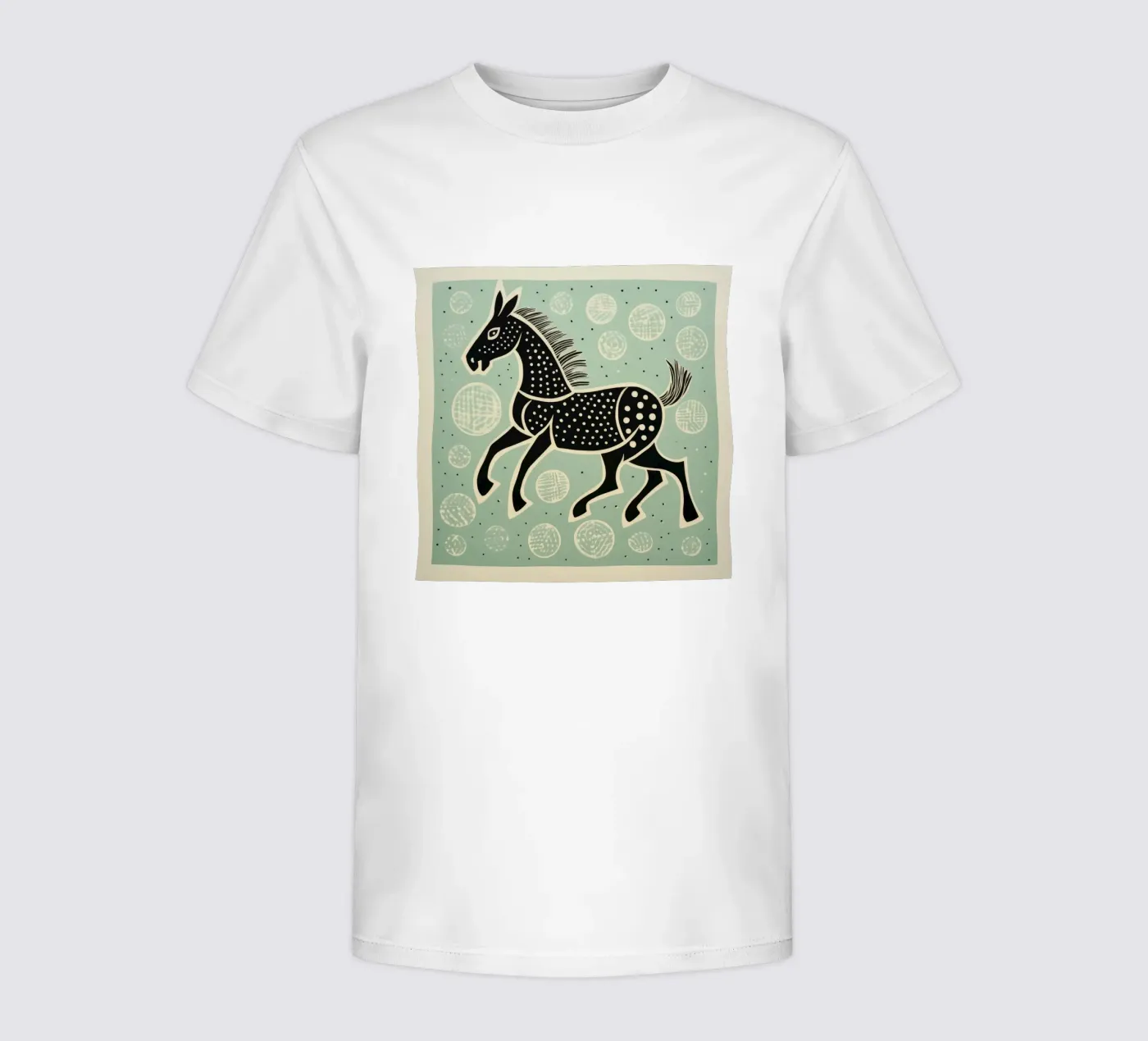 Mulo verde t-shirt bambini da Minimal Animal Art
