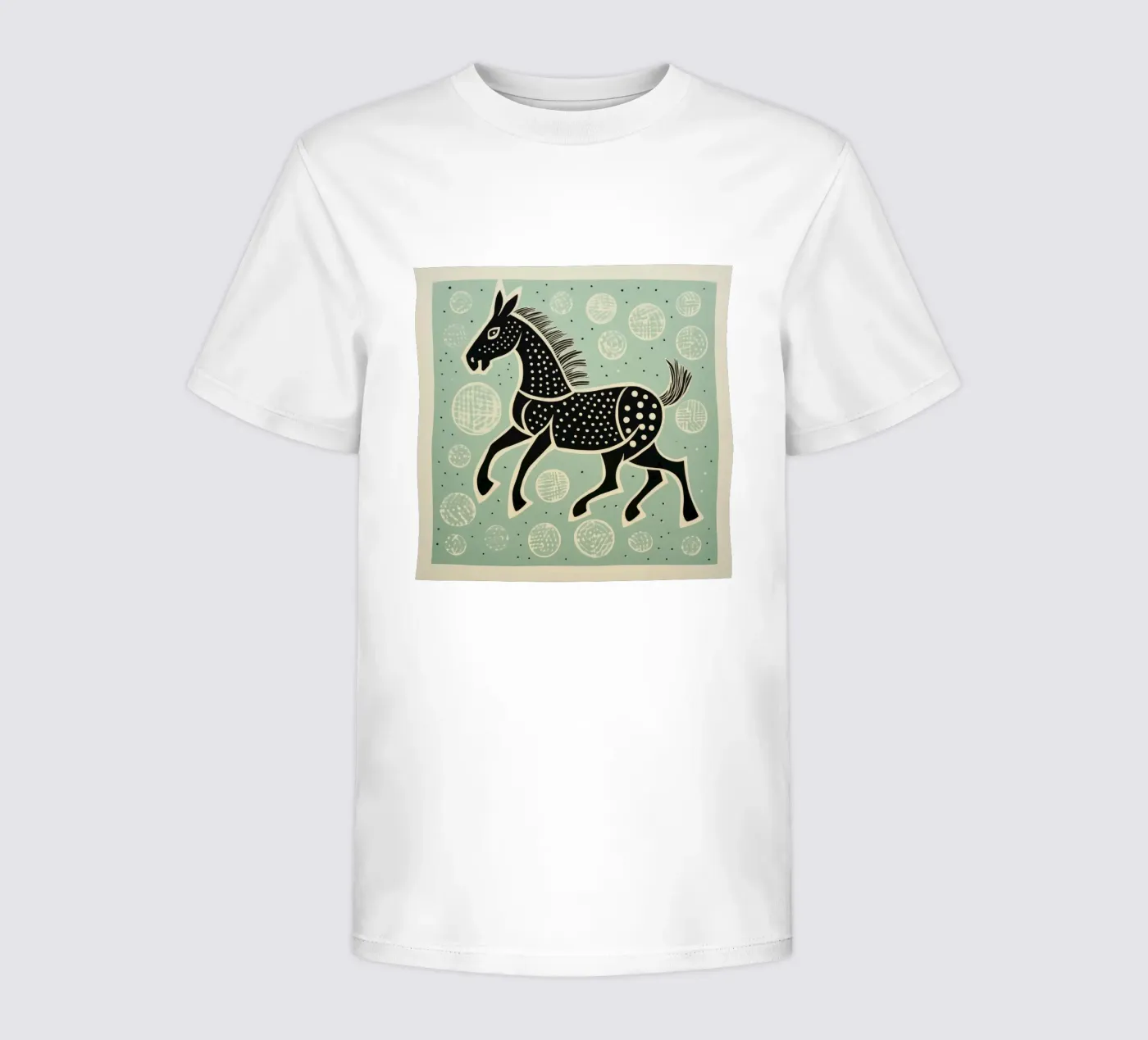 Mulo verde t-shirt bambini da Minimal Animal Art