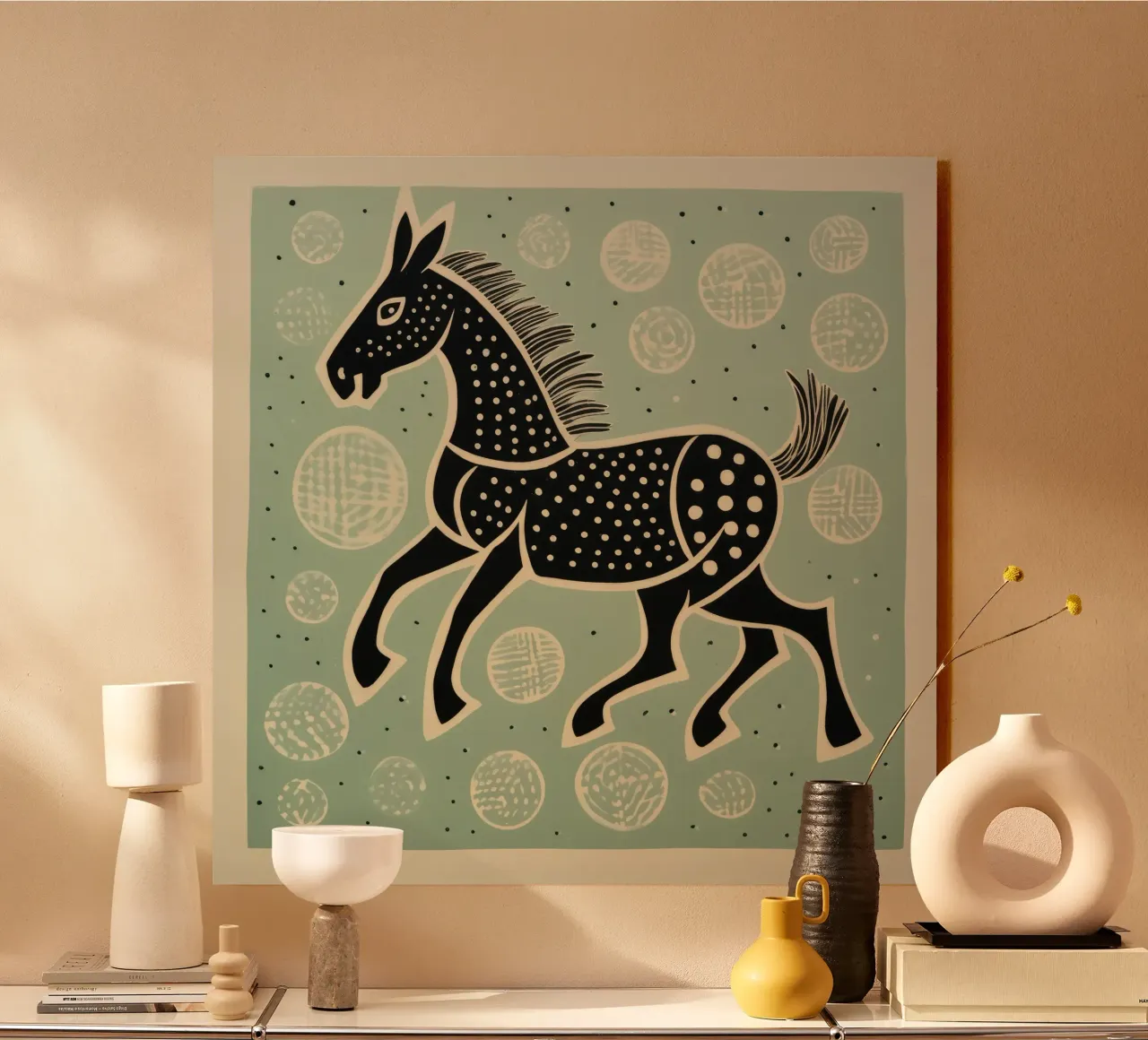 Mulo verde plexiglass da Minimal Animal Art