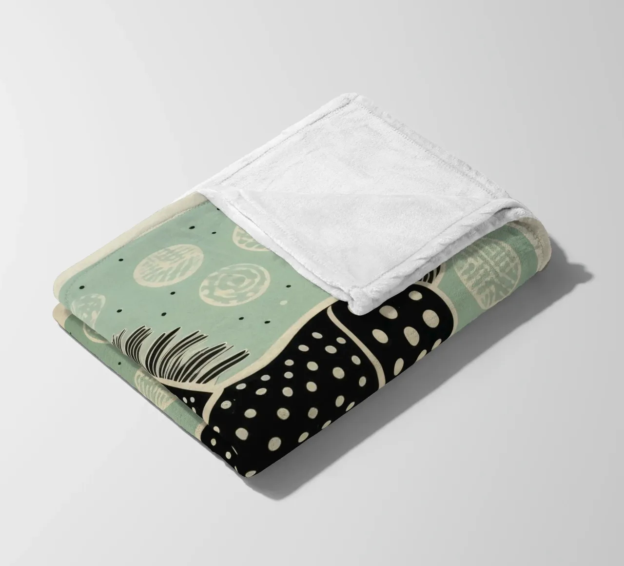 Mulo verde 4 coperta in pile da Minimal Animal Art