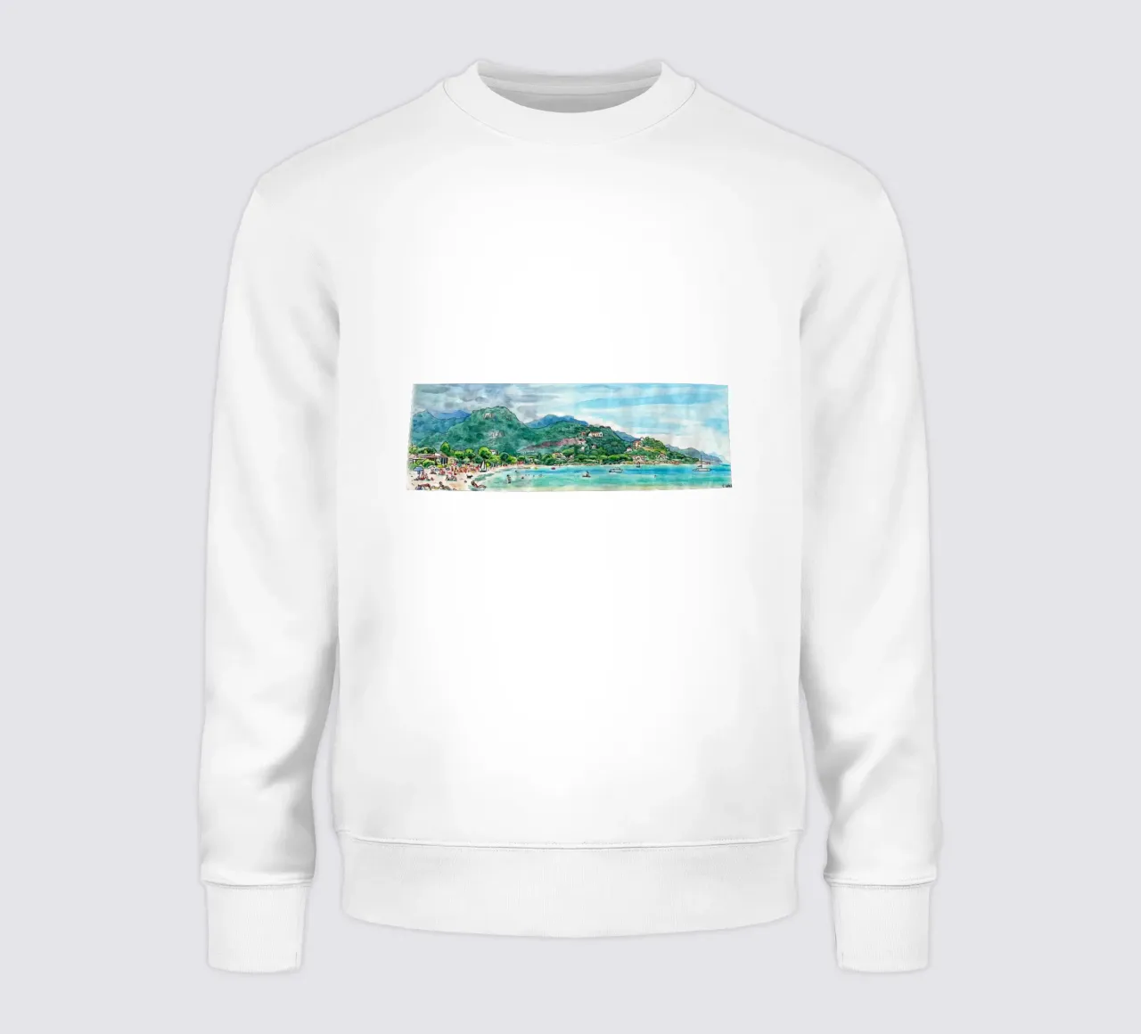 Spiaggia di Favone in Corsica felpa da C.WILL