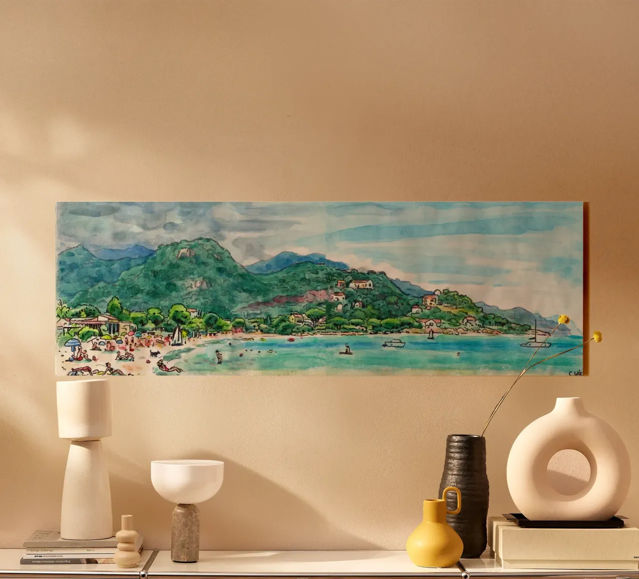 Spiaggia di Favone in Corsica plexiglass da C.WILL