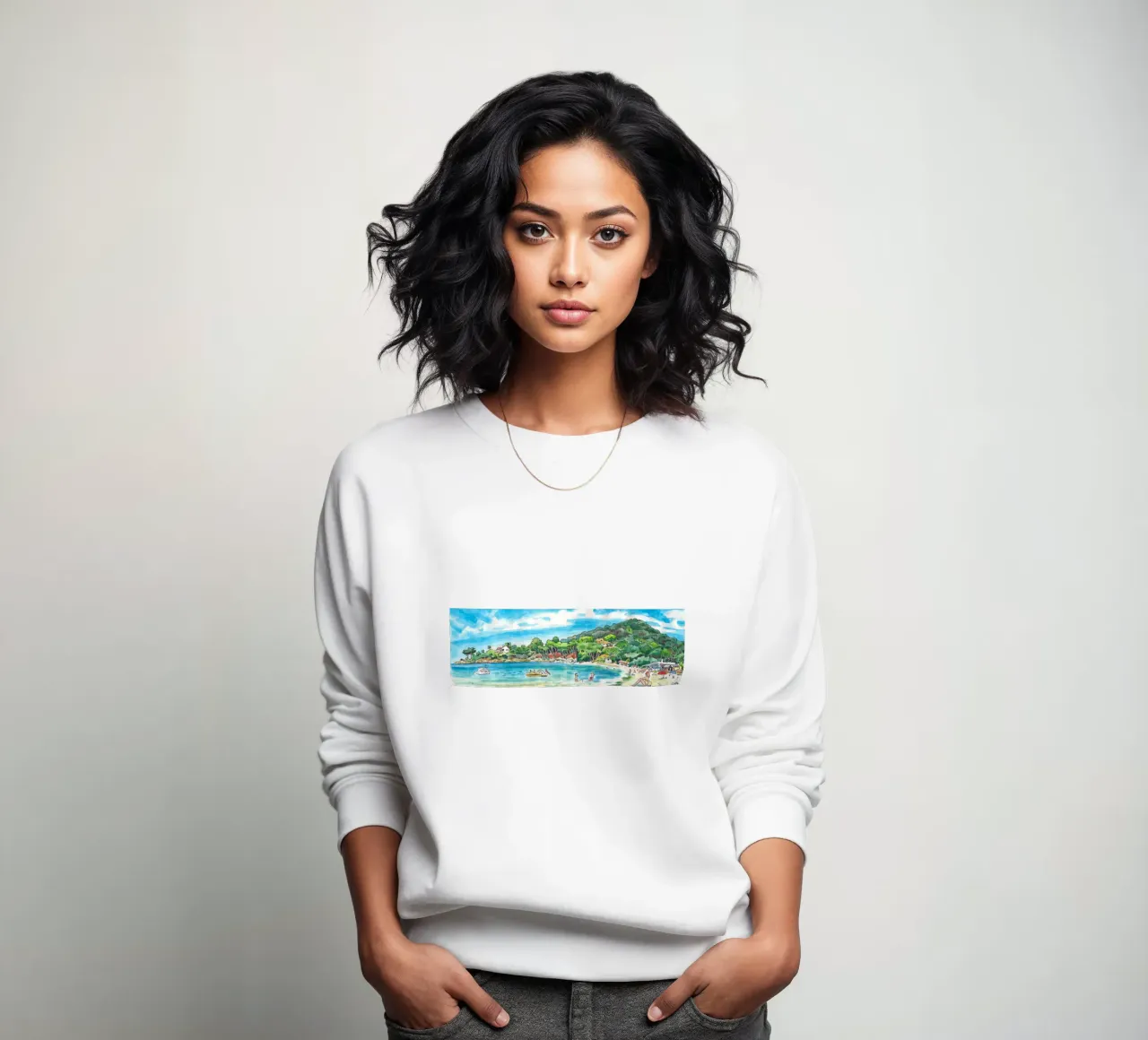 Spiaggia di Favone in Corsica felpa da C.WILL