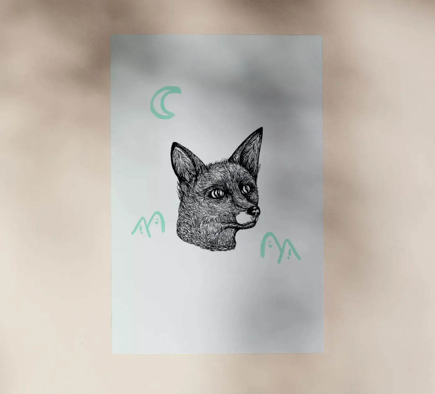 Celestial Fox backlit folie van Daniela Roessler