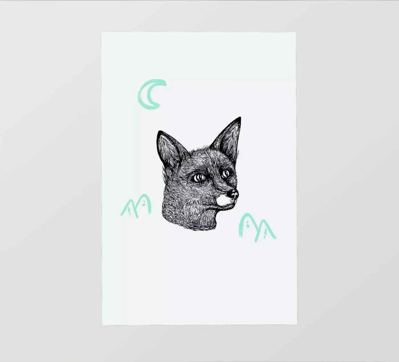 Celestial Fox backlit folie van Daniela Roessler