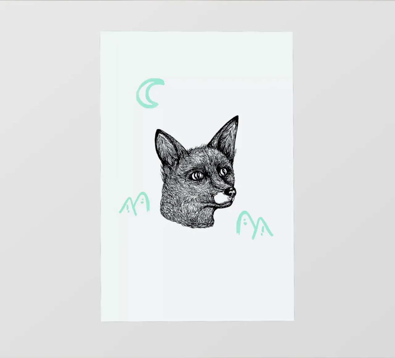 Celestial Fox backlit folie van Daniela Roessler