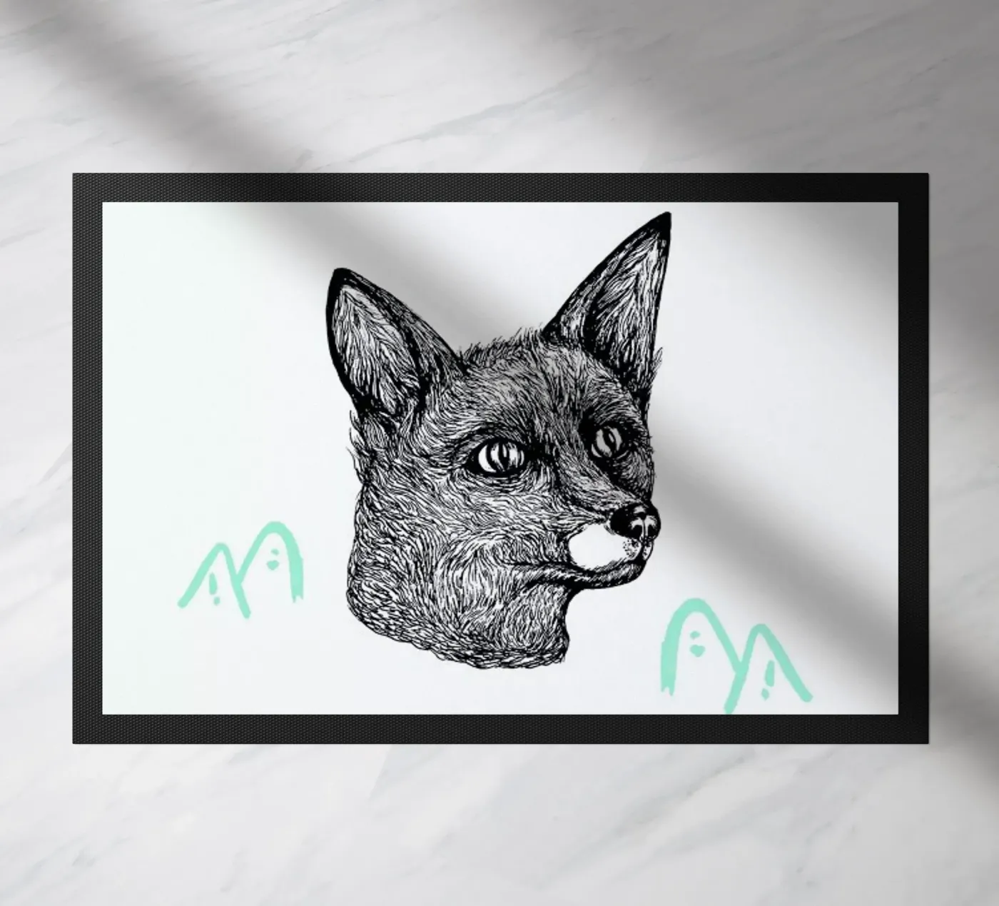 Celestial Fox deurmat van Daniela Roessler