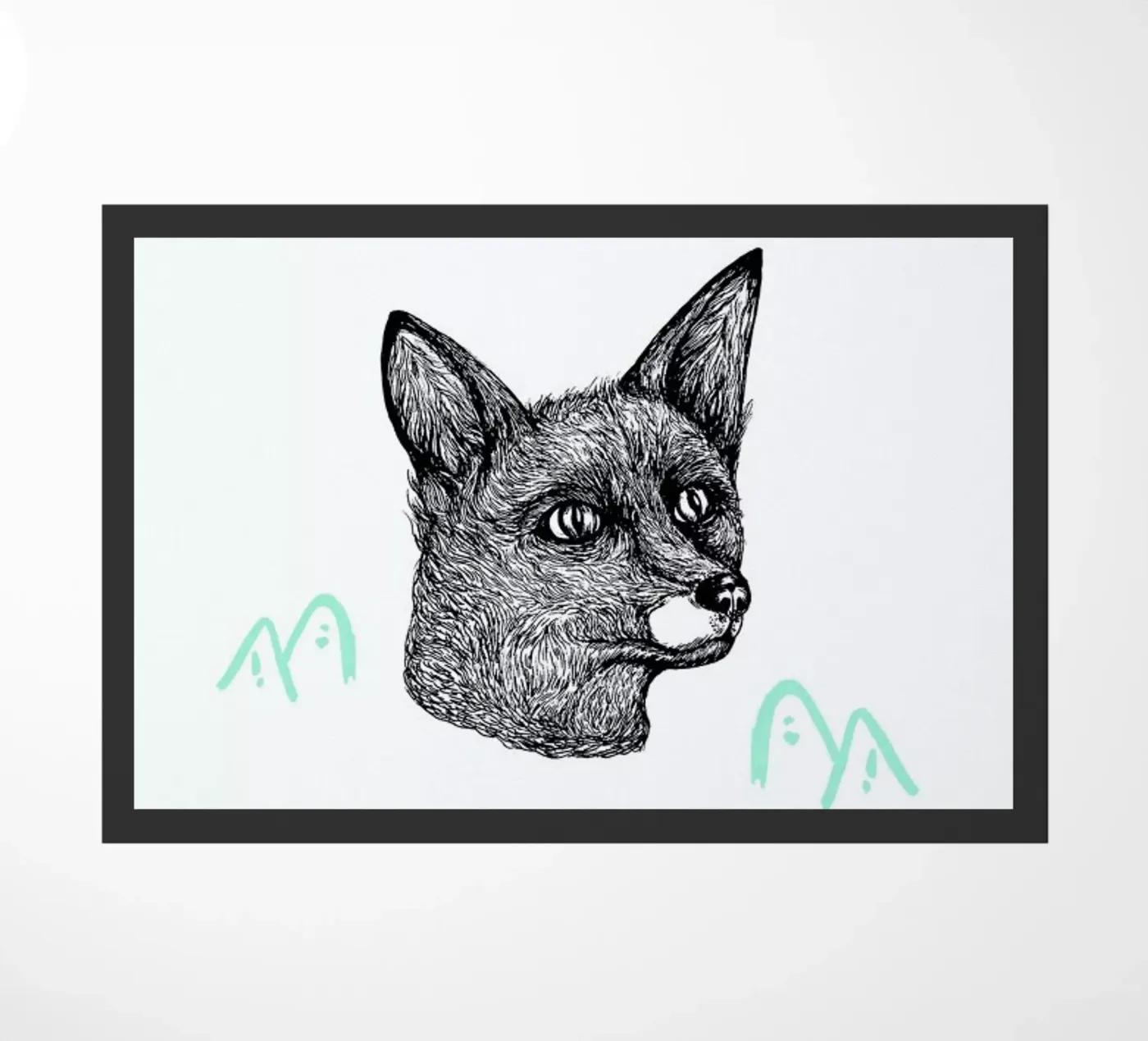 Celestial Fox deurmat van Daniela Roessler