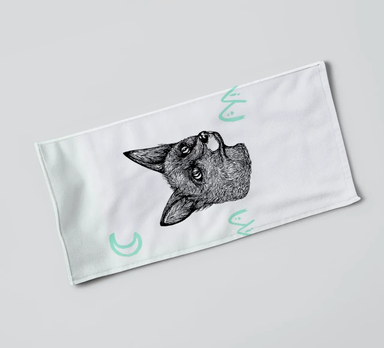 Celestial Fox badhanddoek van Daniela Roessler