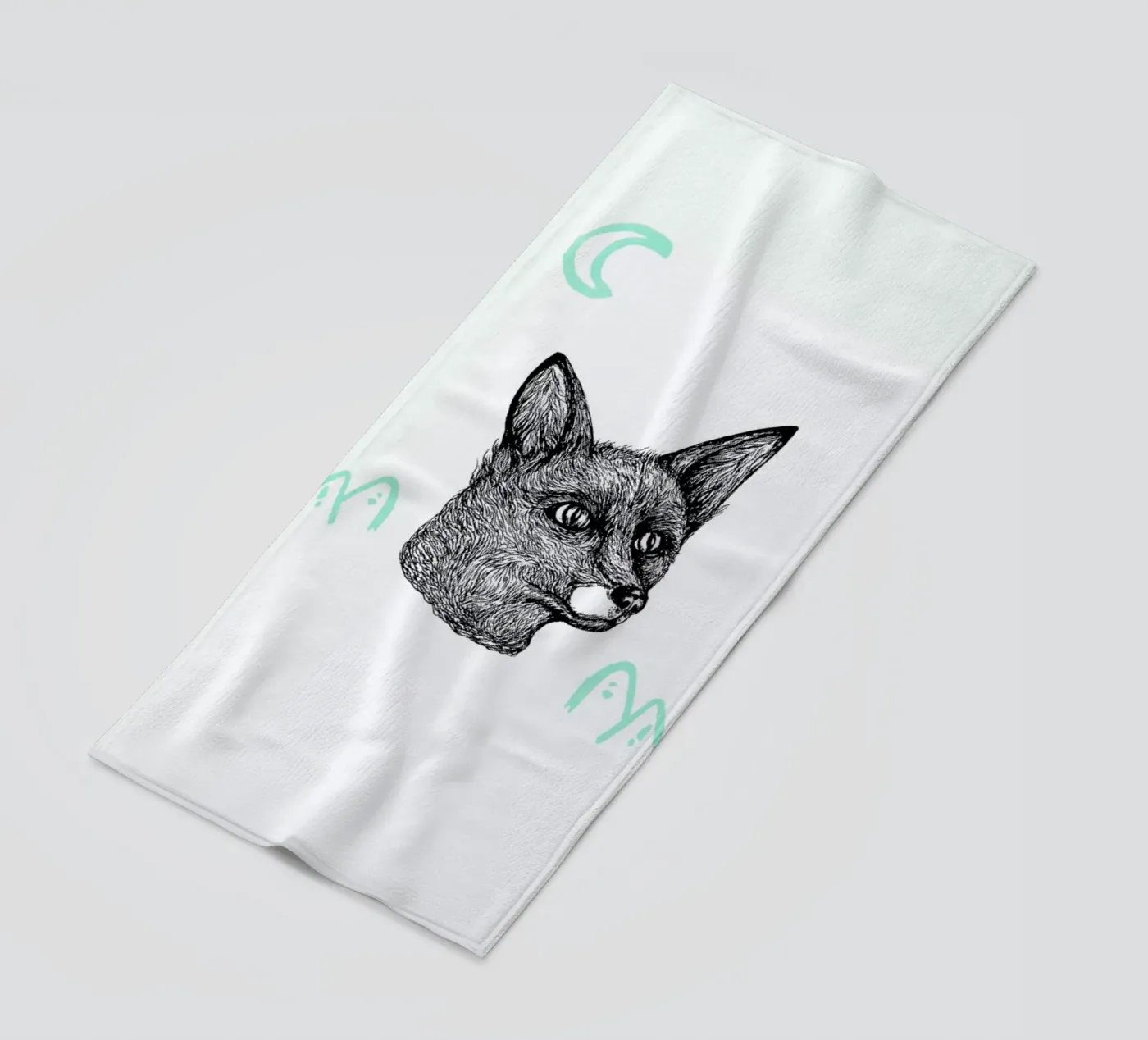 Celestial Fox beach towel by Daniela Roessler
