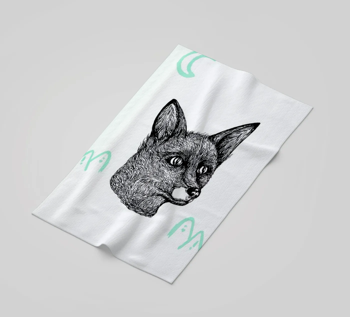 Celestial Fox beach towel by Daniela Roessler