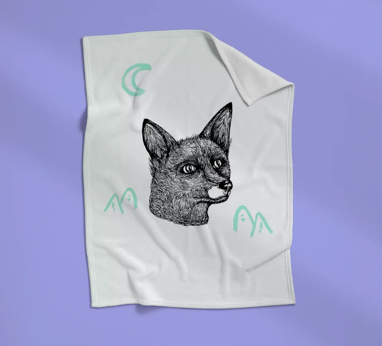 Celestial Fox Fleecedecke von Daniela Roessler