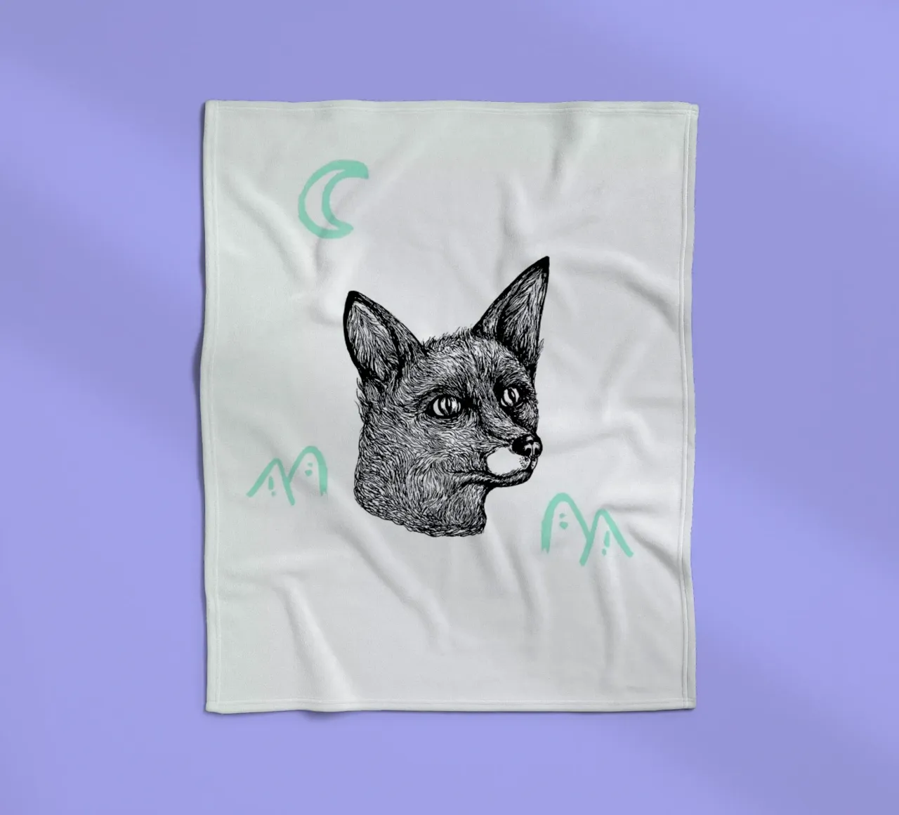 Celestial Fox Fleecedecke von Daniela Roessler