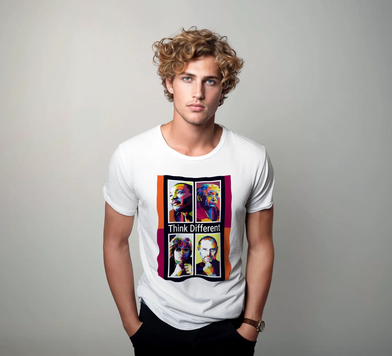 Think Different Style WPAP T-Shirt von KP Artwork