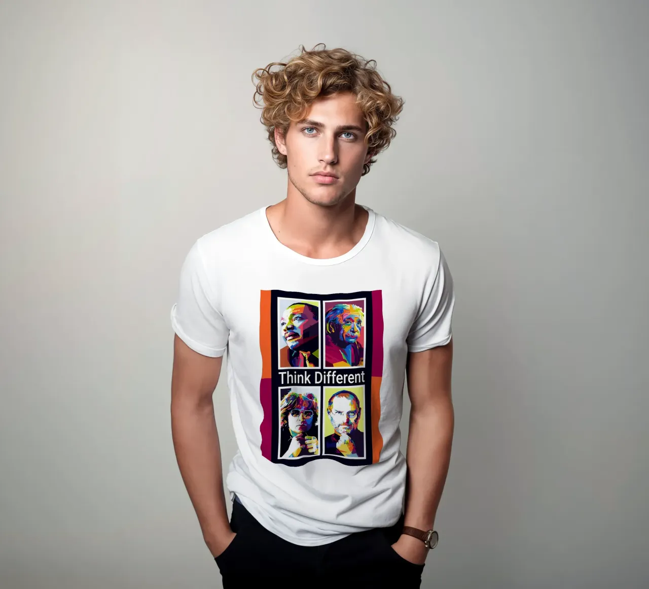 Pensare in modo diverso WPAP t-shirt da KP Artwork