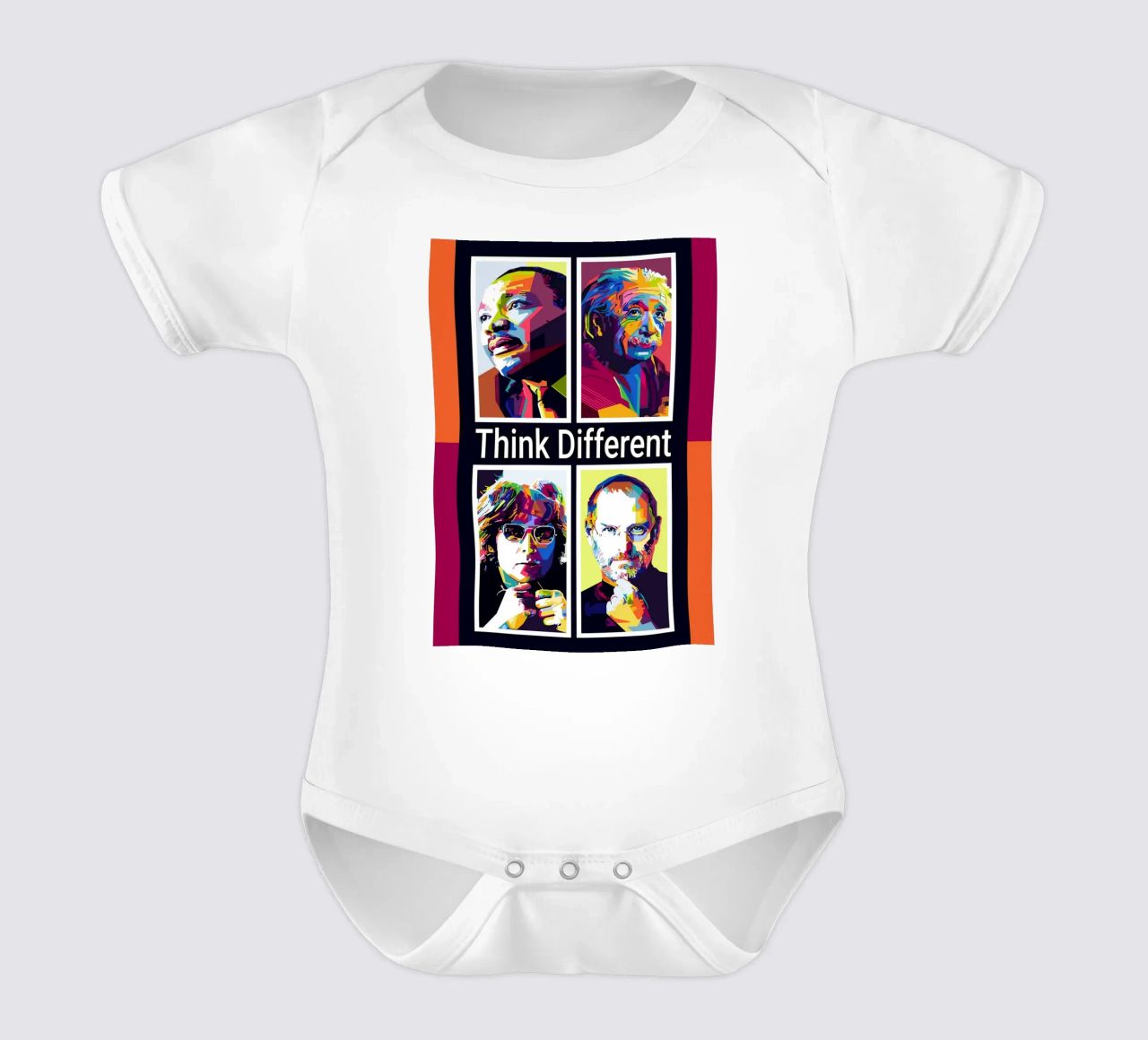 Think Different Style WPAP Kurzarm Babybody von KP Artwork