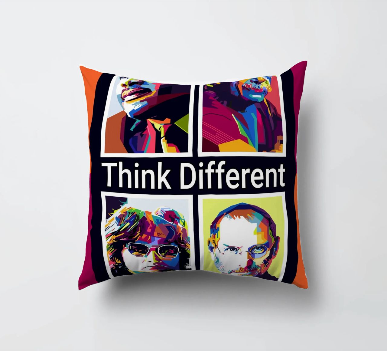 Pensare in modo diverso WPAP cuscino da KP Artwork