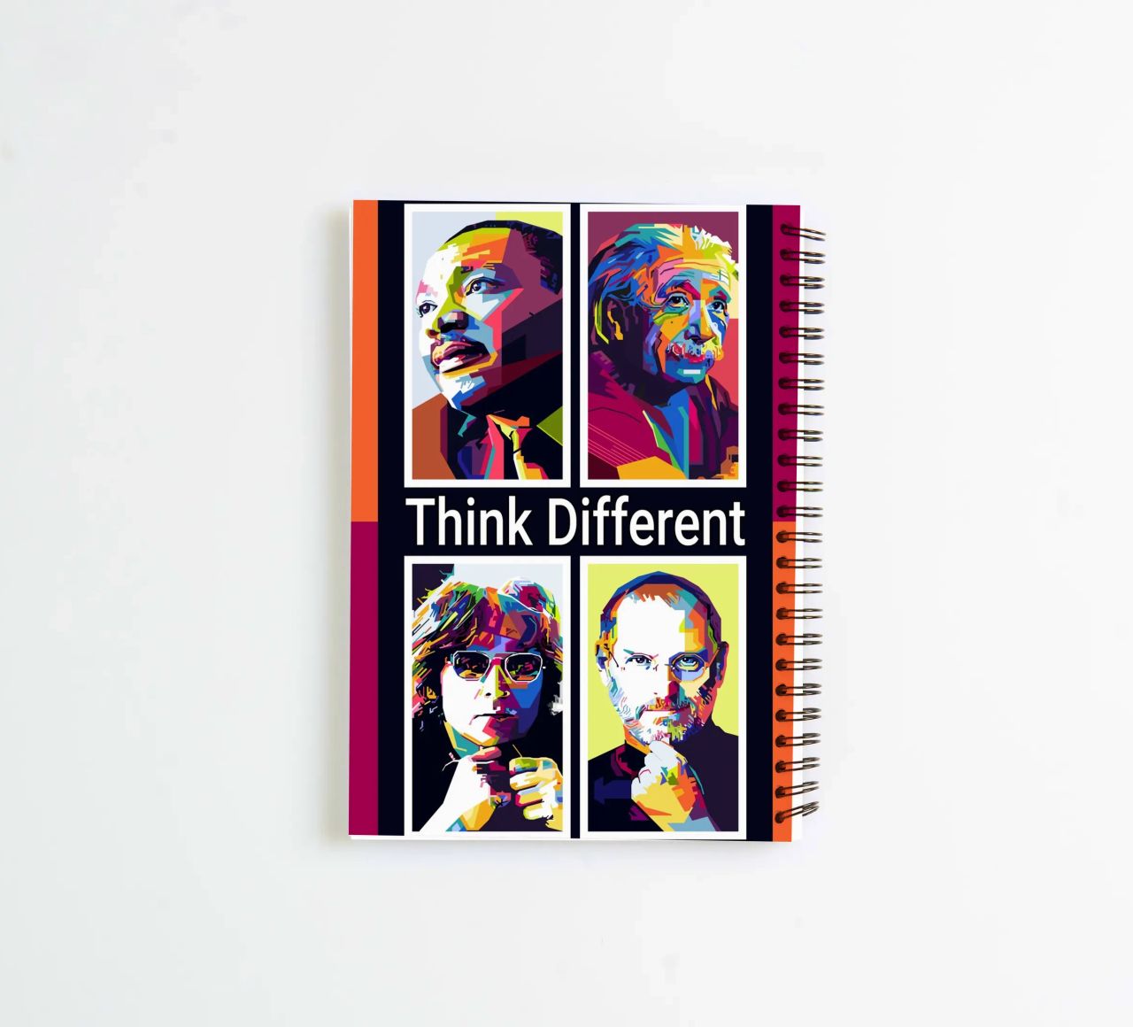 Think Different Style WPAP spiral notebook by KP Artwork