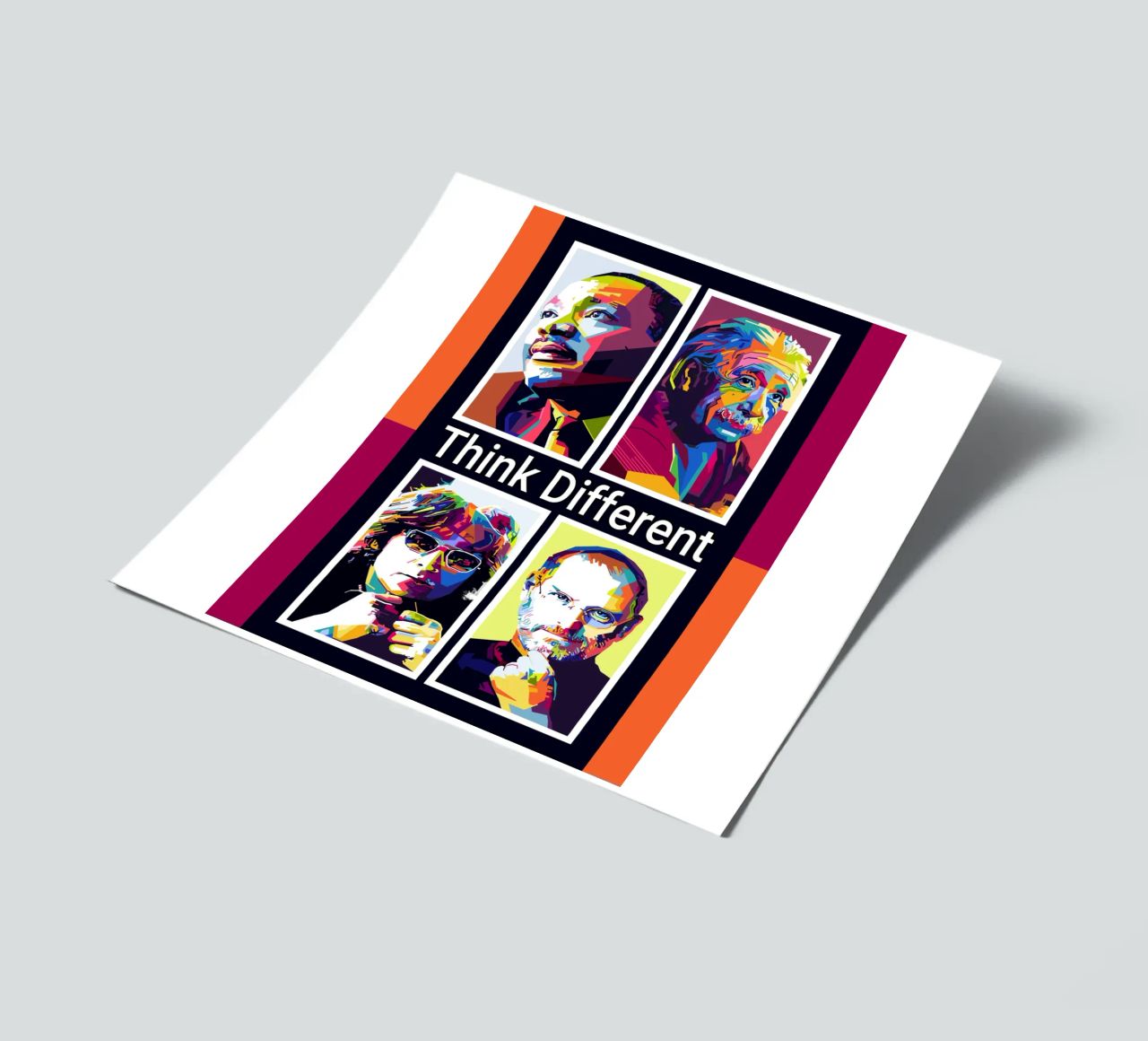 Think Different Style WPAP Stickerbogen von KP Artwork