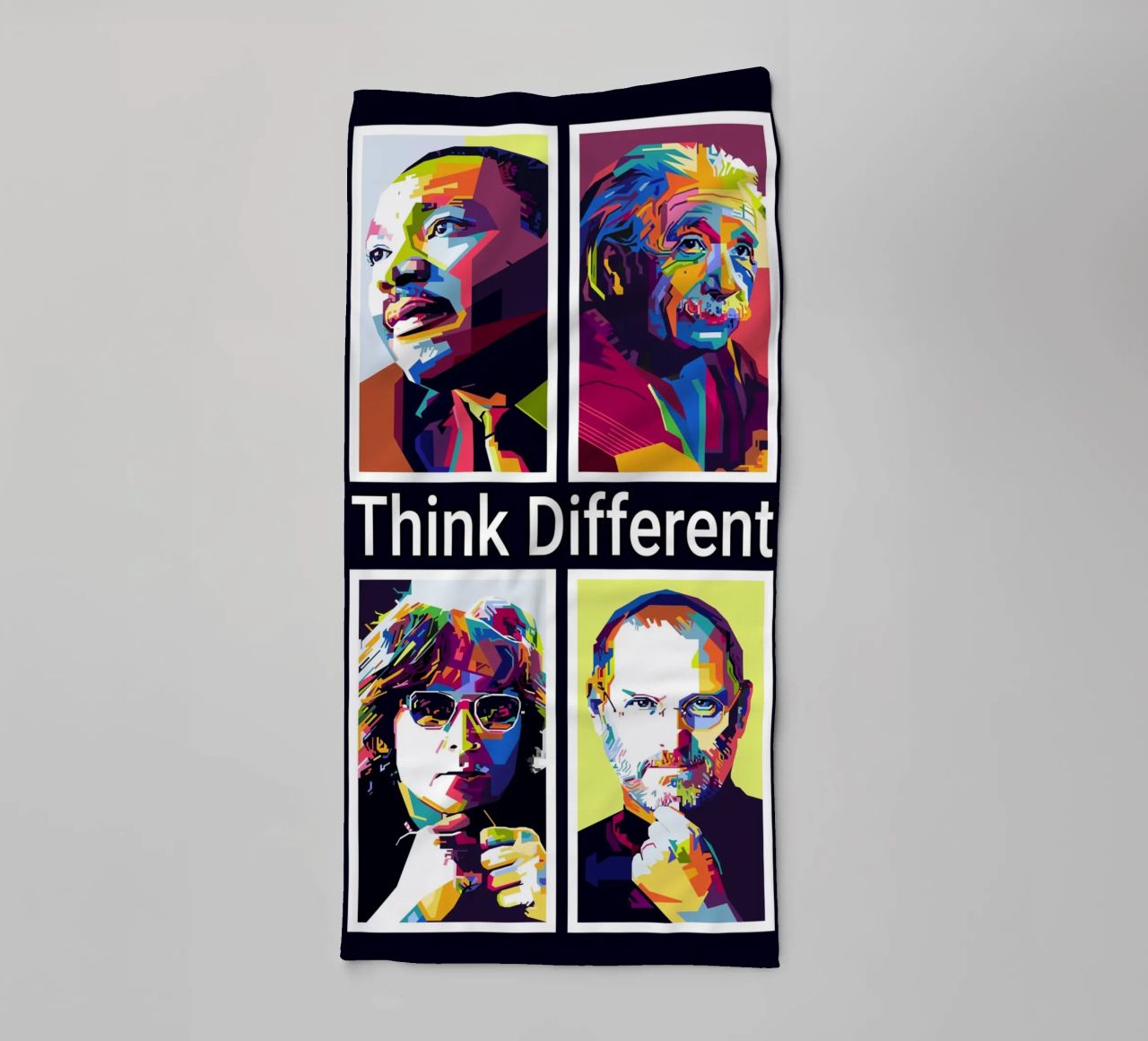 Think Different Style WPAP towel by KP Artwork