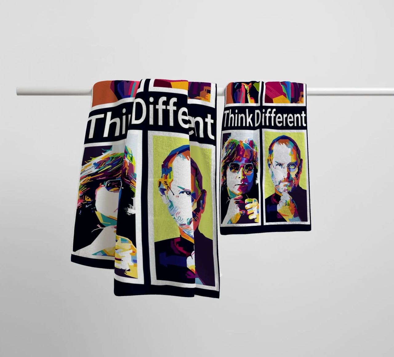 Think Different Style WPAP towel by KP Artwork