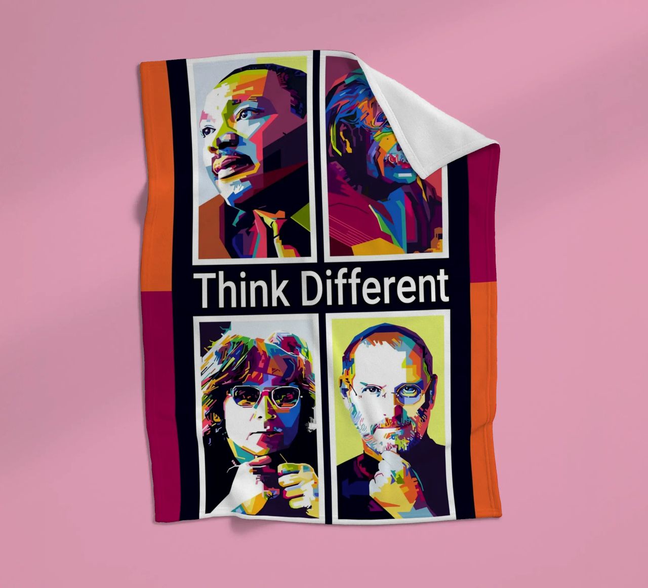 Think Different Style WPAP Fleecedecke von KP Artwork