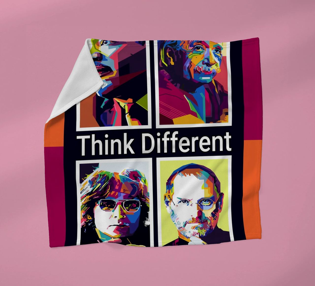 Think Different Style WPAP Fleecedecke von KP Artwork