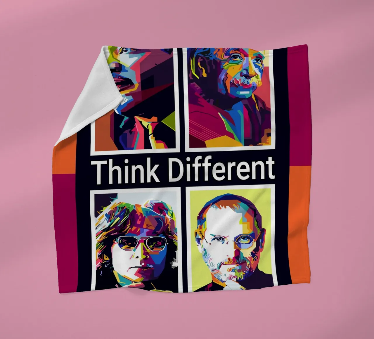 Think Different Style WPAP Fleecedecke von KP Artwork